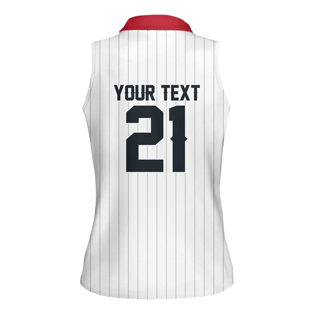 Custom Dripping Baseball Japan Women Sleeveless Polo Shirt