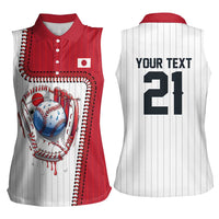 Custom Dripping Baseball Japan Women Sleeveless Polo Shirt