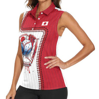 Custom Dripping Baseball Japan Women Sleeveless Polo Shirt