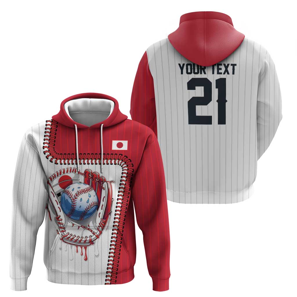 Custom Dripping Baseball Japan Zip Hoodie