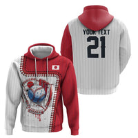 Custom Dripping Baseball Japan Zip Hoodie