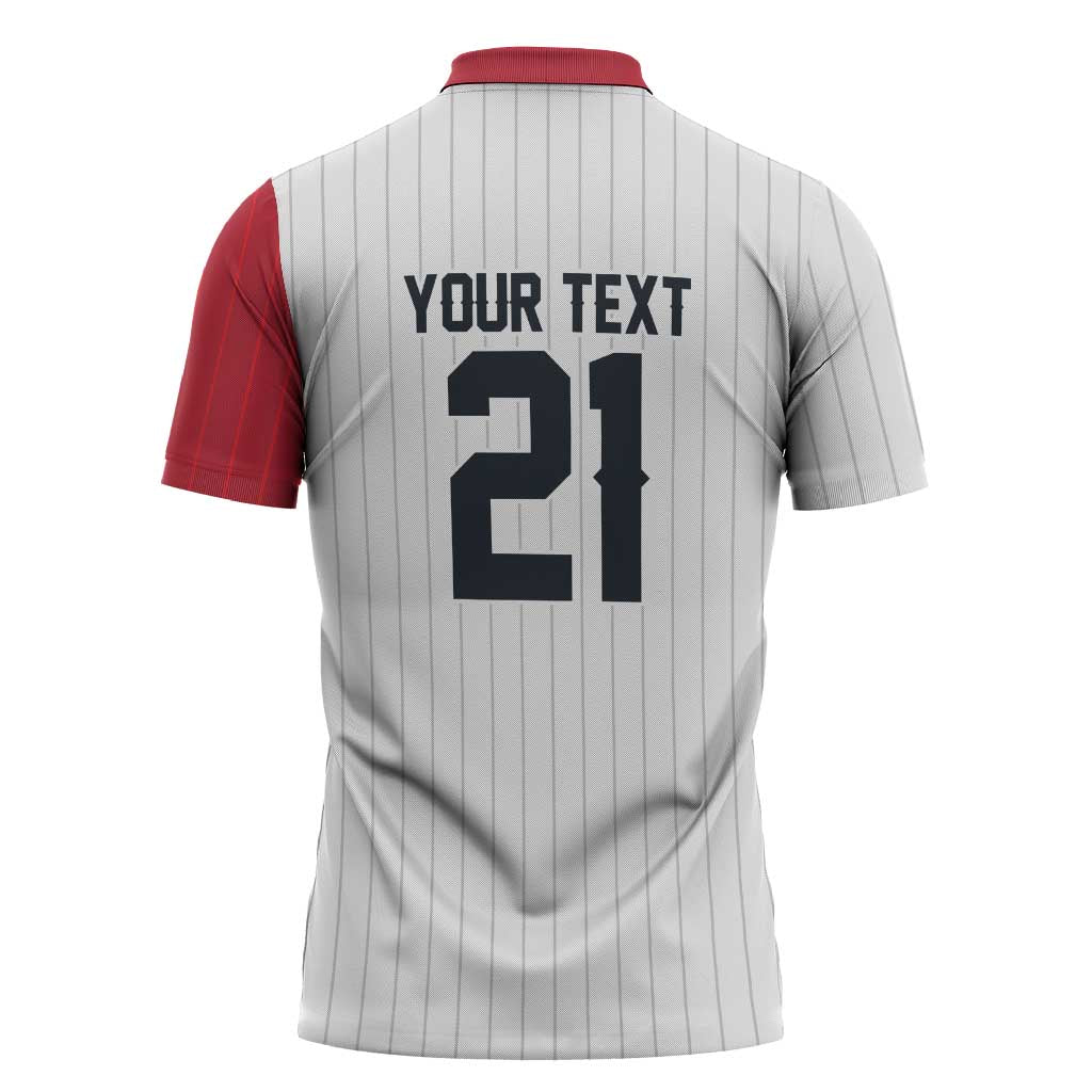 Custom Dripping Baseball Japan Zipper Polo Shirt