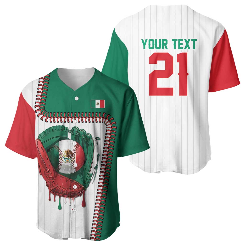 Custom Dripping Baseball Mexico Baseball Jersey