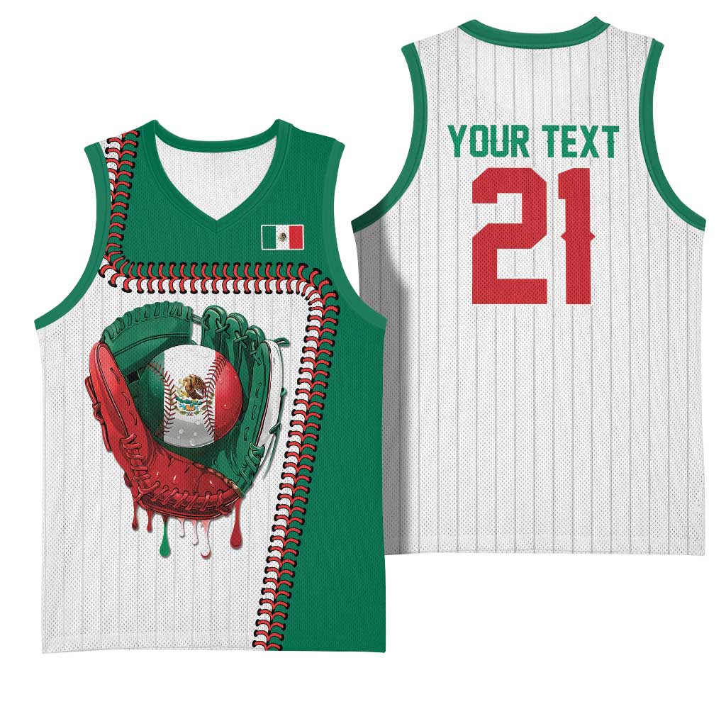 Custom Dripping Baseball Mexico Basketball Jersey