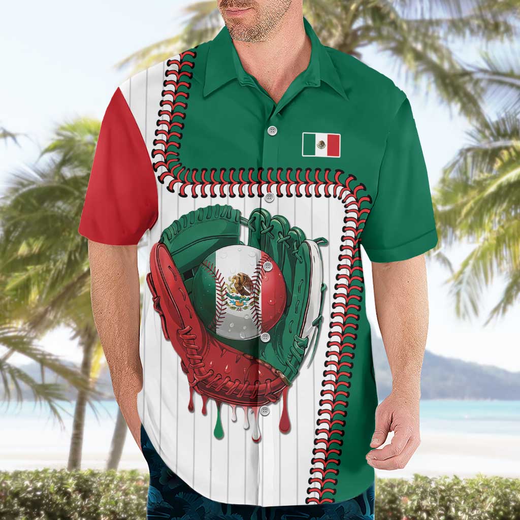 Custom Dripping Baseball Mexico Hawaiian Shirt