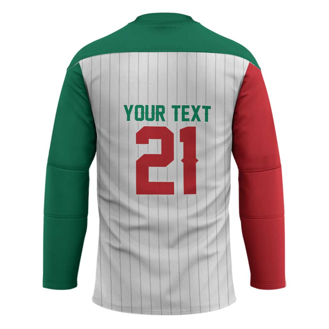 Custom Dripping Baseball Mexico Hockey Jersey