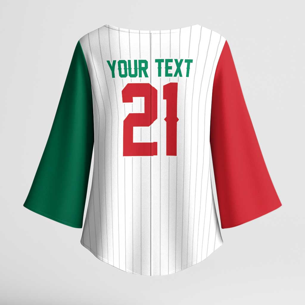 Custom Dripping Baseball Mexico Kimono Sleeve Blouse