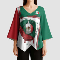 Custom Dripping Baseball Mexico Kimono Sleeve Blouse