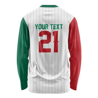 Custom Dripping Baseball Mexico Long Sleeve Shirt