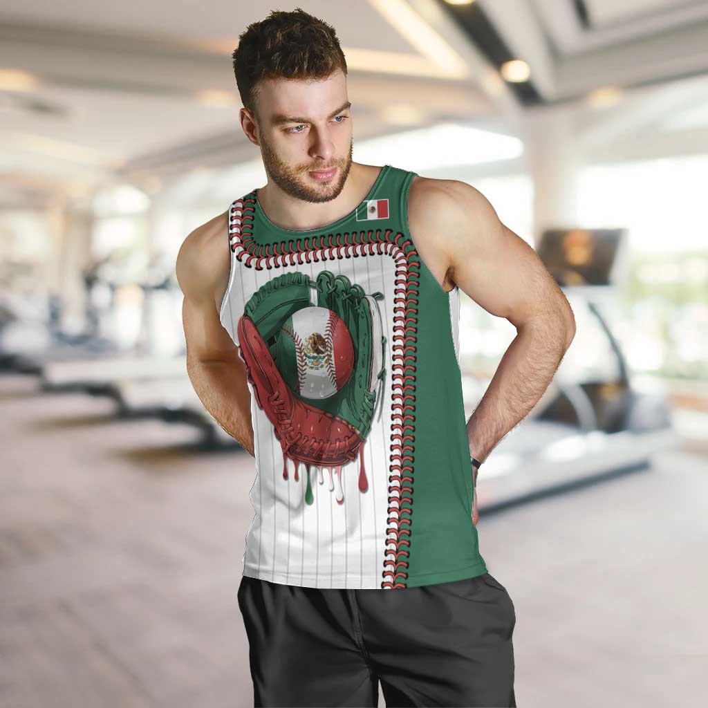 Custom Dripping Baseball Mexico Men Tank Top