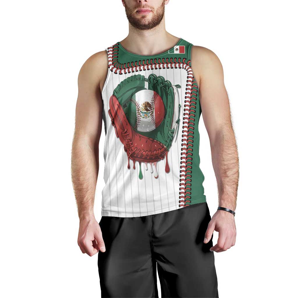 Custom Dripping Baseball Mexico Men Tank Top