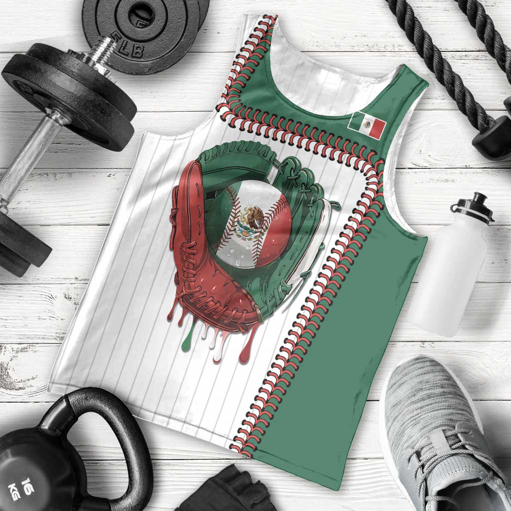 Custom Dripping Baseball Mexico Men Tank Top