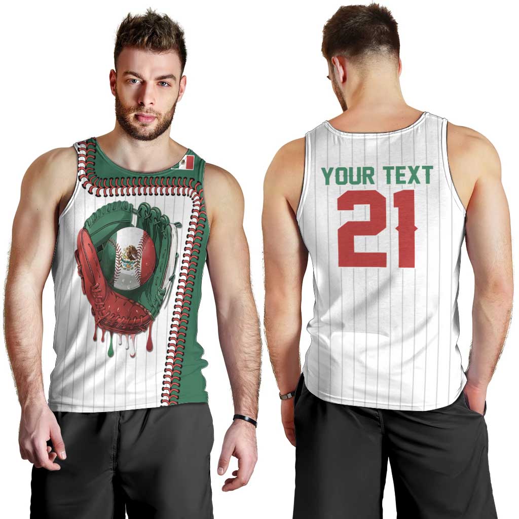 Custom Dripping Baseball Mexico Men Tank Top