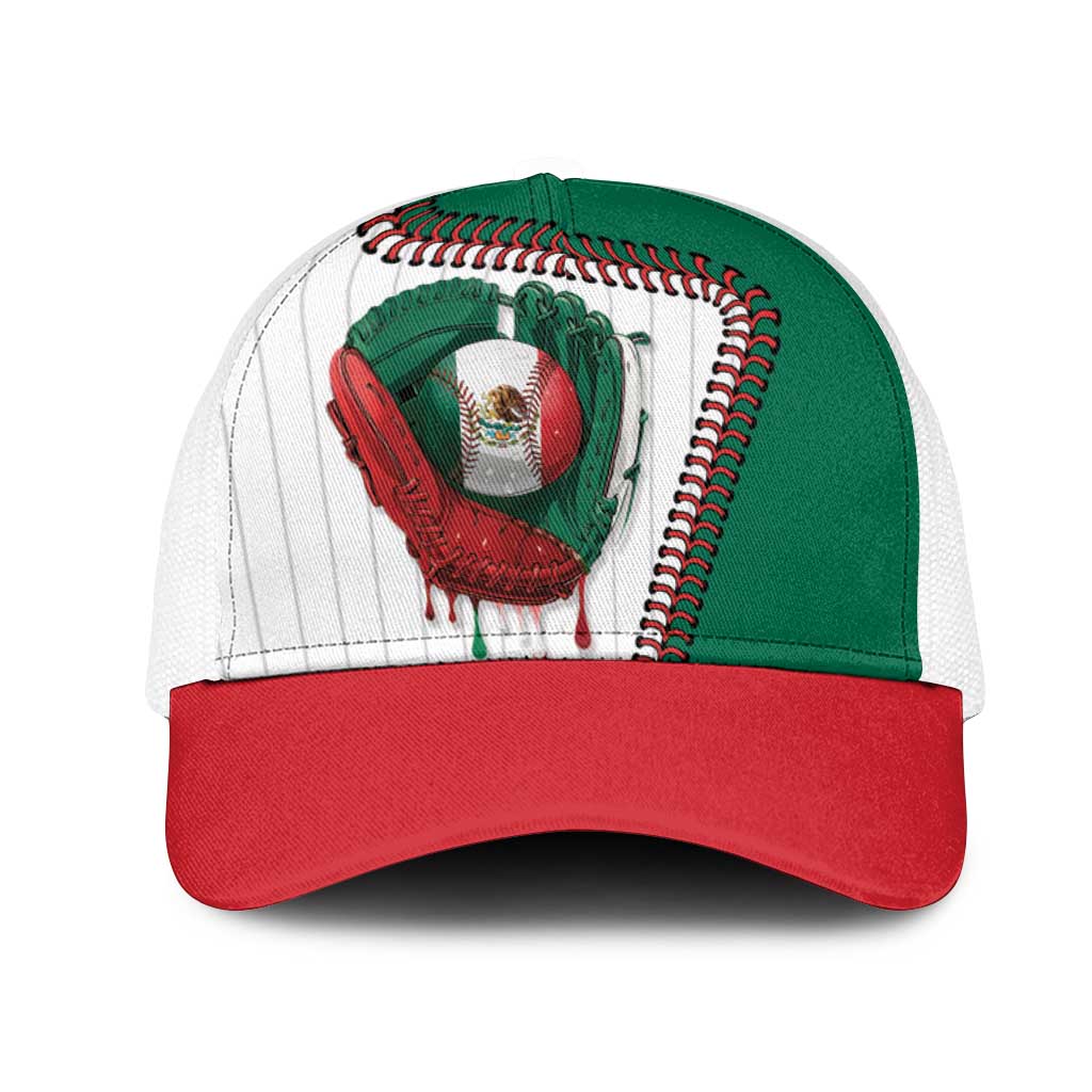 Dripping Baseball Mexico Mesh Trucker Cap