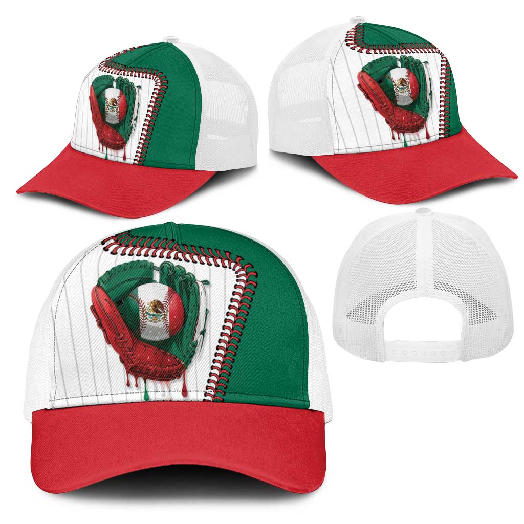 Dripping Baseball Mexico Mesh Trucker Cap