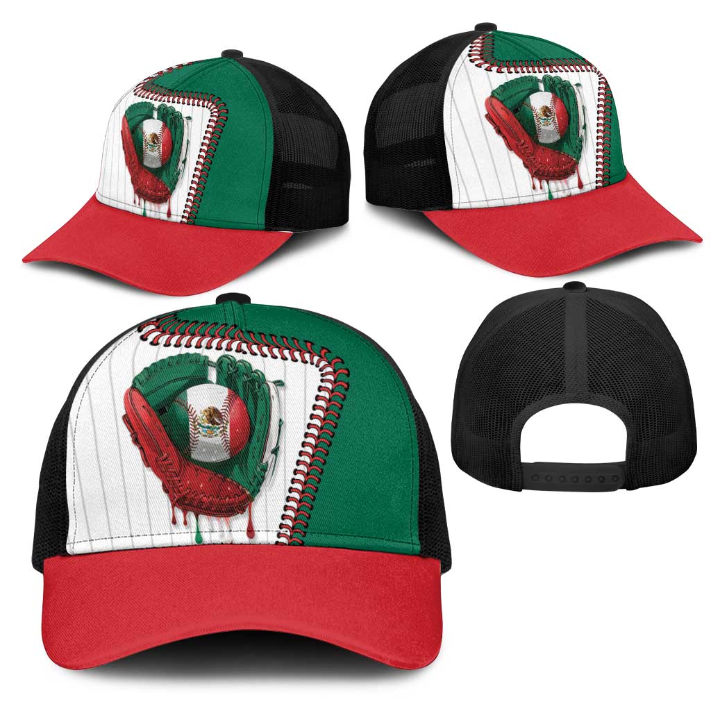 Dripping Baseball Mexico Mesh Trucker Cap