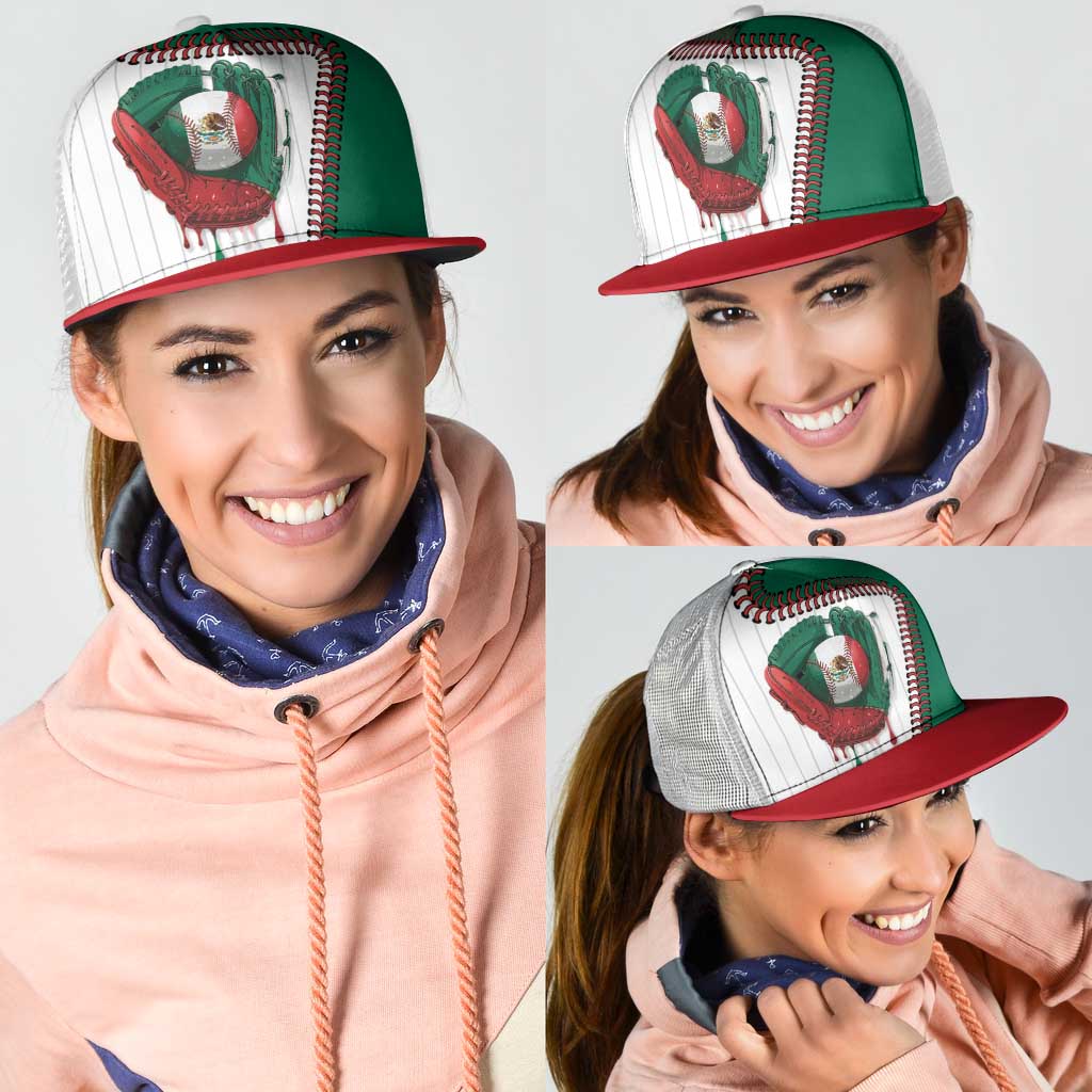Dripping Baseball Mexico Mesh Trucker Cap