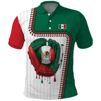 Custom Dripping Baseball Mexico Polo Shirt