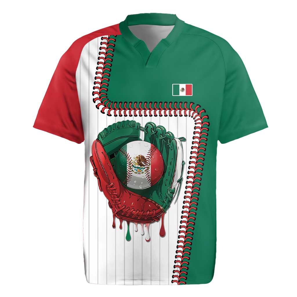 Custom Dripping Baseball Mexico Rugby Jersey