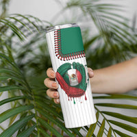 Custom Dripping Baseball Mexico Skinny Tumbler