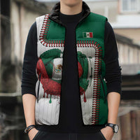 Custom Dripping Baseball Mexico Sleeveless Puffer Jacket