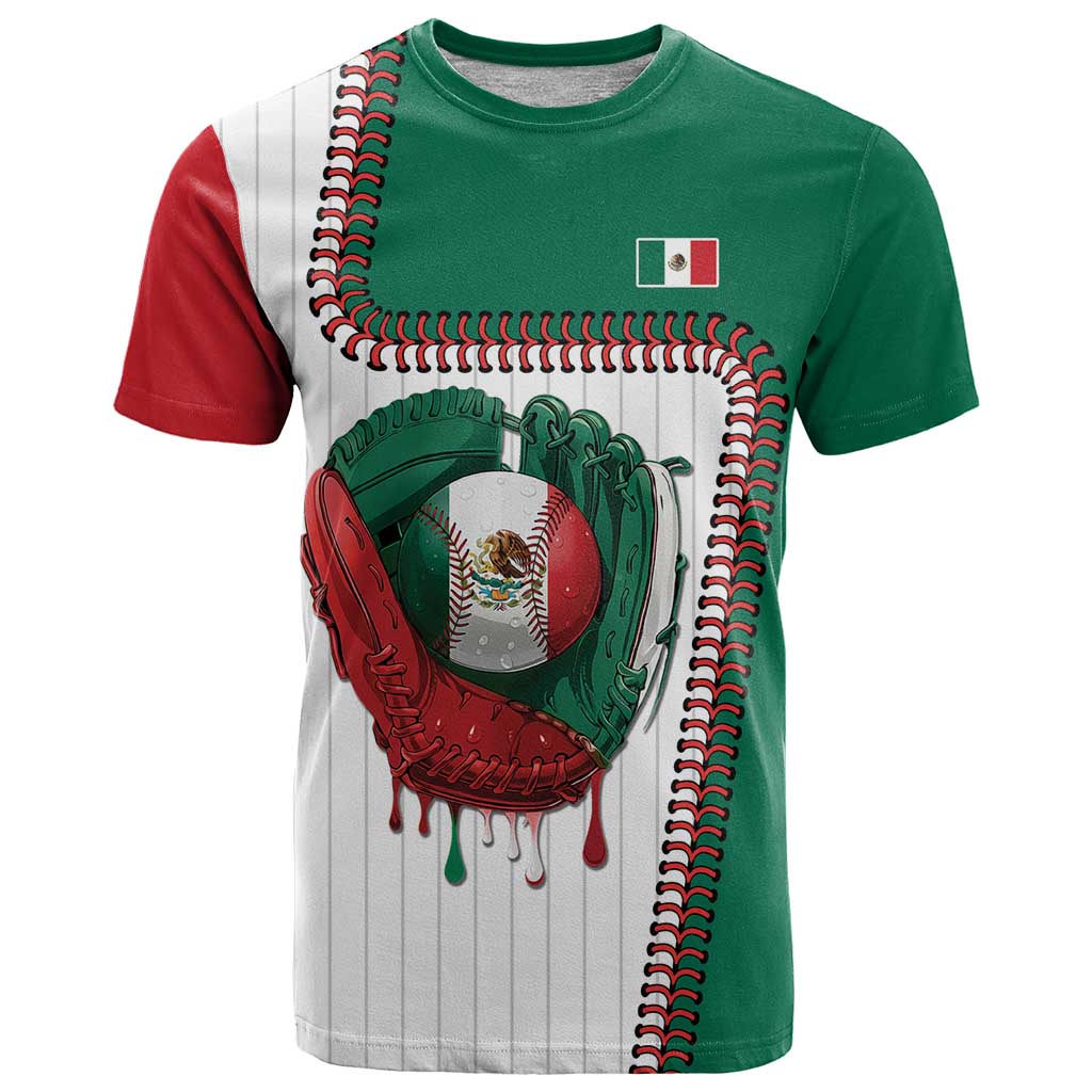 Custom Dripping Baseball Mexico T Shirt