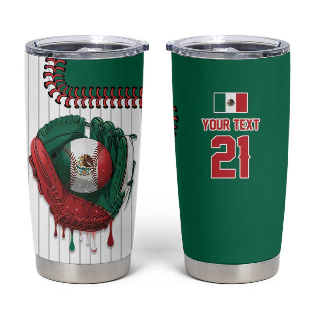 Custom Dripping Baseball Mexico Tumbler Cup