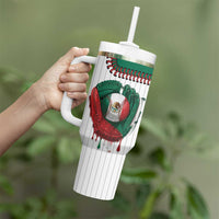 Custom Dripping Baseball Mexico Tumbler With Handle
