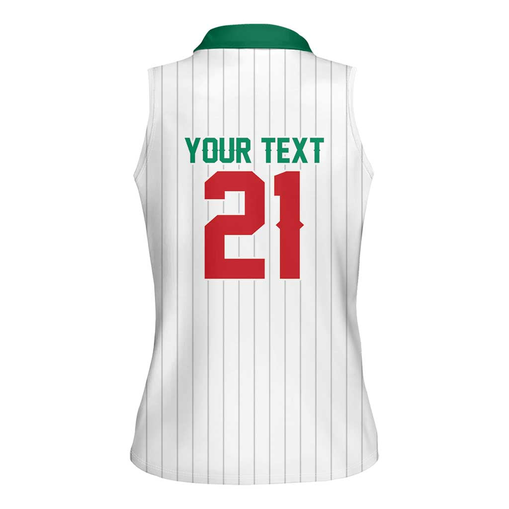 Custom Dripping Baseball Mexico Women Sleeveless Polo Shirt