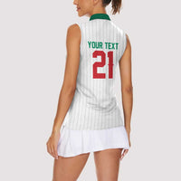 Custom Dripping Baseball Mexico Women Sleeveless Polo Shirt