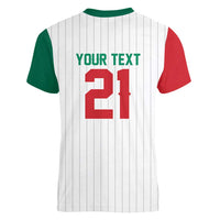 Custom Dripping Baseball Mexico Women V-Neck T-Shirt