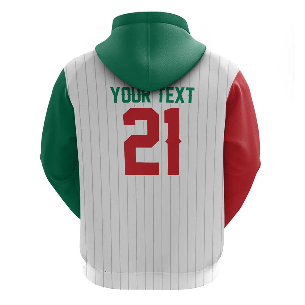 Custom Dripping Baseball Mexico Zip Hoodie