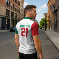 Custom Dripping Baseball Mexico Zipper Polo Shirt