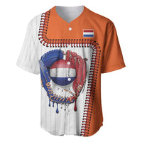 Custom Dripping Baseball Netherlands Baseball Jersey