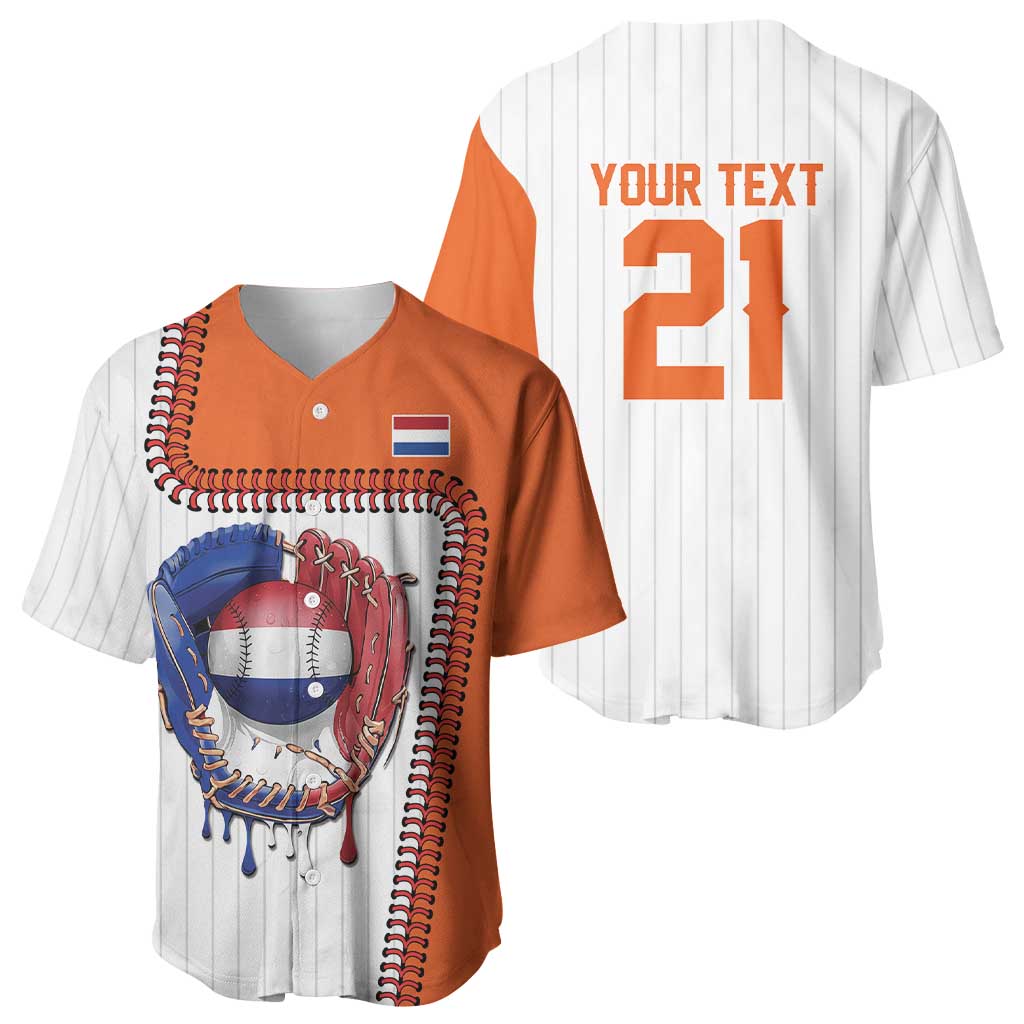 Custom Dripping Baseball Netherlands Baseball Jersey