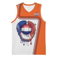 Custom Dripping Baseball Netherlands Basketball Jersey