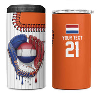 Custom Dripping Baseball Netherlands 4 in 1 Can Cooler Tumbler