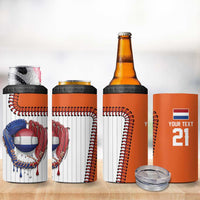 Custom Dripping Baseball Netherlands 4 in 1 Can Cooler Tumbler