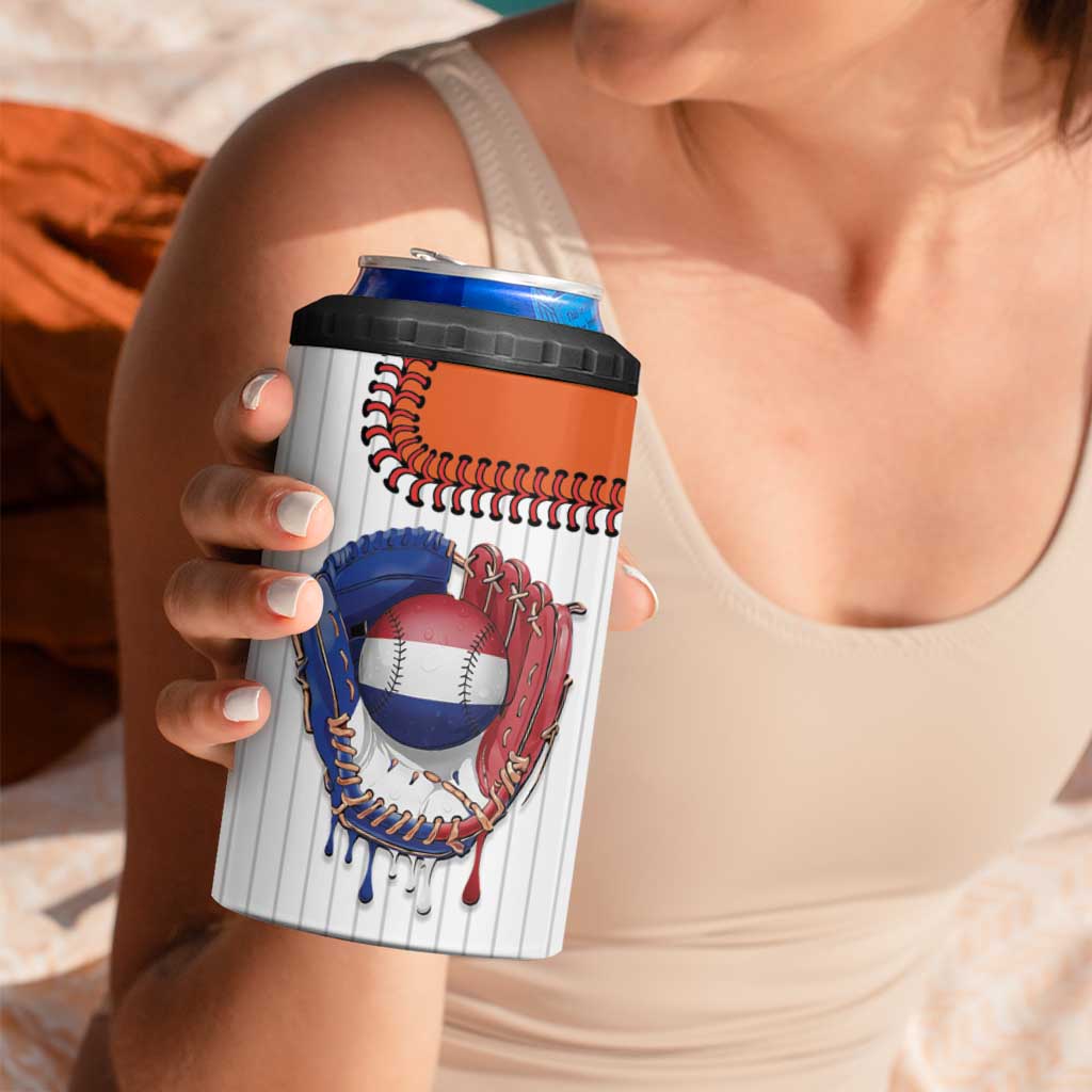 Custom Dripping Baseball Netherlands 4 in 1 Can Cooler Tumbler