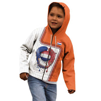 Custom Dripping Baseball Netherlands Kid Hoodie
