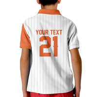 Custom Dripping Baseball Netherlands Kid Polo Shirt