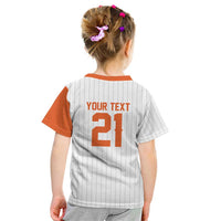 Custom Dripping Baseball Netherlands Kid T Shirt