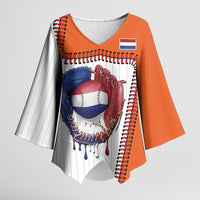 Custom Dripping Baseball Netherlands Kimono Sleeve Blouse
