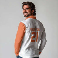 Custom Dripping Baseball Netherlands Long Sleeve Polo Shirt
