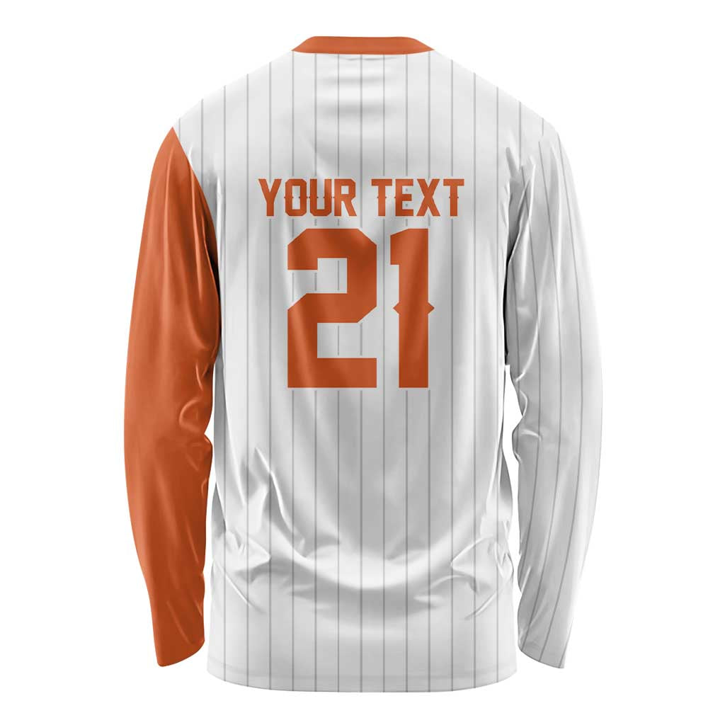 Custom Dripping Baseball Netherlands Long Sleeve Shirt