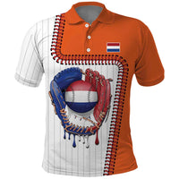 Custom Dripping Baseball Netherlands Polo Shirt