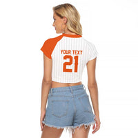 Custom Dripping Baseball Netherlands Raglan Cropped T Shirt