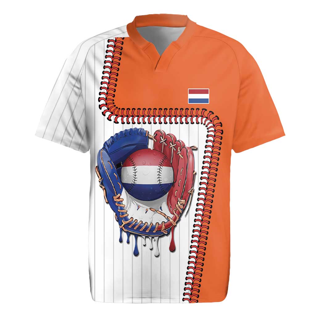 Custom Dripping Baseball Netherlands Rugby Jersey