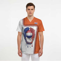 Custom Dripping Baseball Netherlands Scrub Top