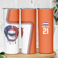 Custom Dripping Baseball Netherlands Skinny Tumbler